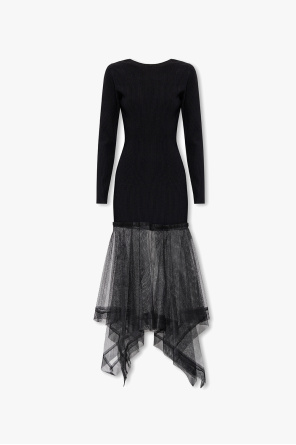 Ribbed dress with tulle details od Alexander McQueen