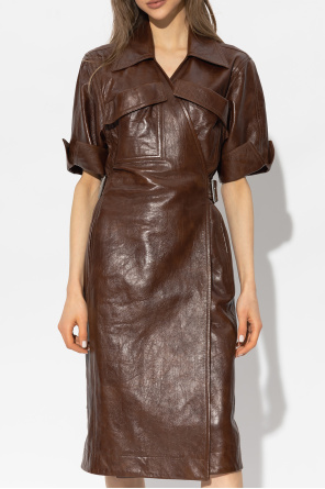 Bottega black Veneta Leather dress