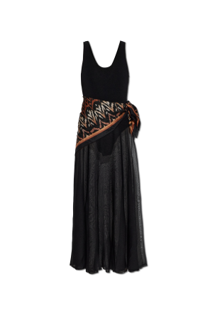 Dress with sewn-in bodysuit