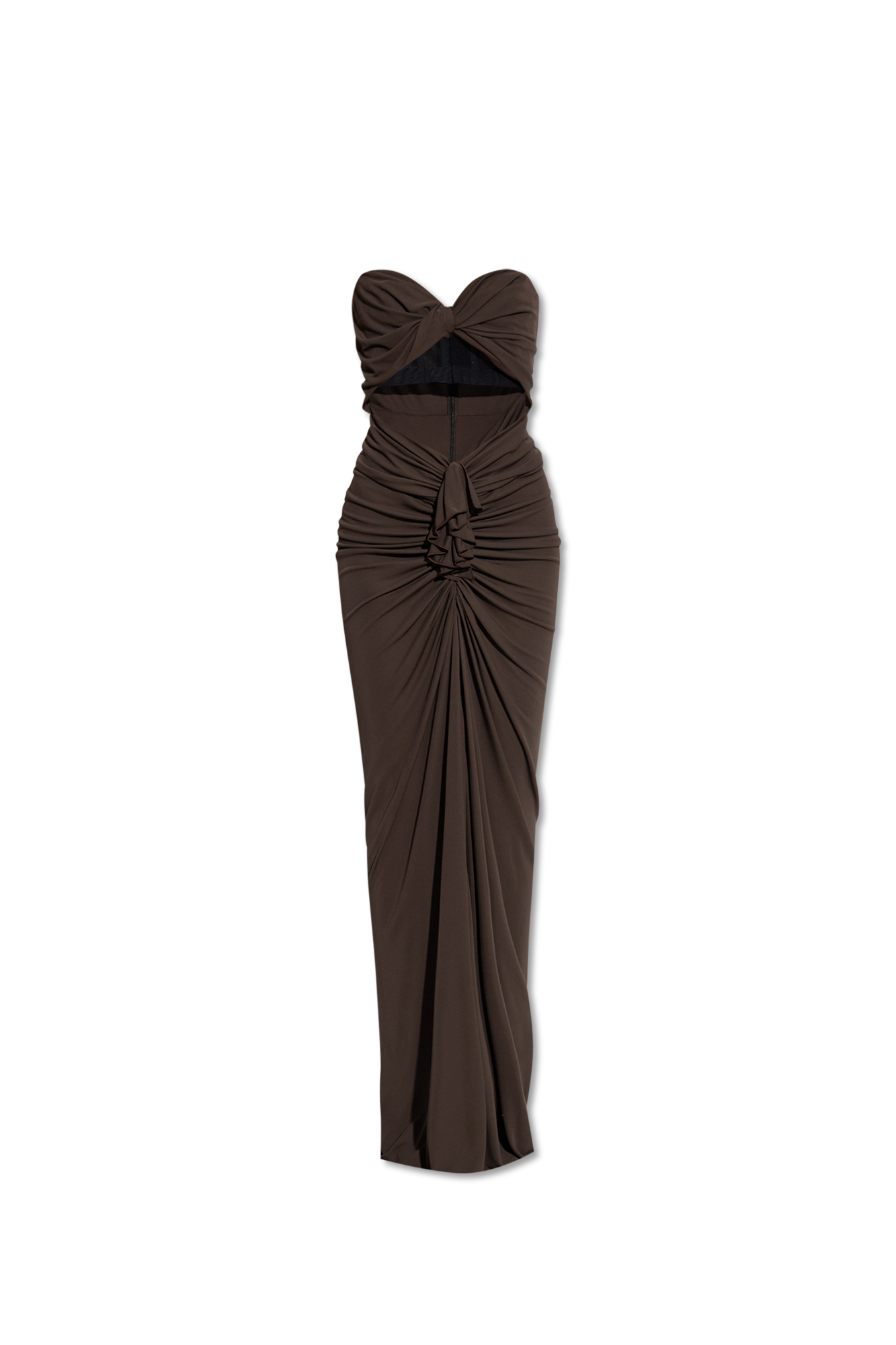 Saint Laurent Saint Laurent кожаная юбка-карандаш длины миди