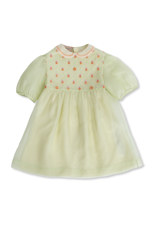 gucci checked Kids Double-layer dress