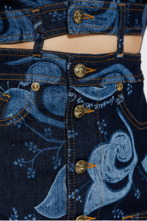bow-detail velvet effect dress Boden Blue Heart Pocket Shorts