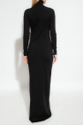 Saint Laurent BLACK Maxi turtleneck dress