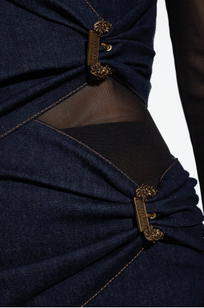 Versace Jeans Couture Schott Hoodie met logoprint in grijs