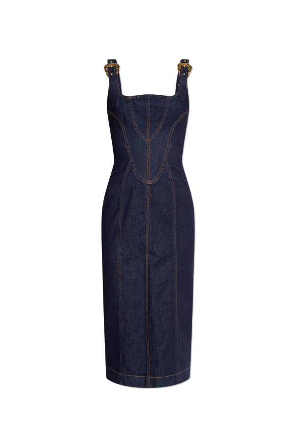 Versace Jeans Couture Denim sleeveless dress