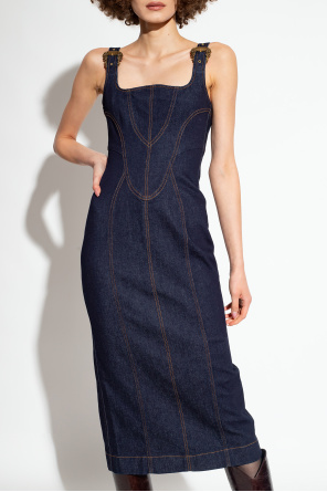 Versace Jeans Couture Denim sleeveless dress