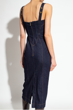 Versace Jeans Couture Denim sleeveless dress