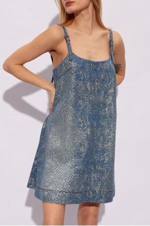 Versace Jeans Couture Jeansowa sukienka na ramiączkach