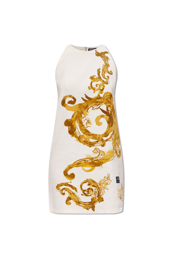 Versace Jeans Couture Jeansowa sukienka z nadrukiem