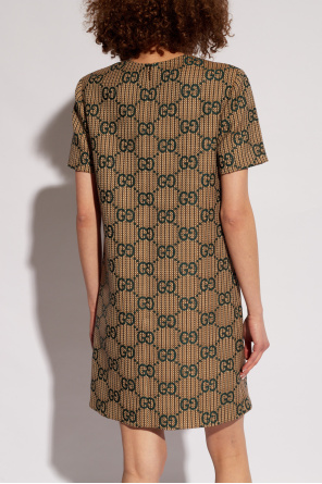Gucci Wełniana sukienka z krótkimi rękawami