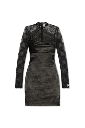 Sukienka z łączonych materiałów od Versace Jeans Couture