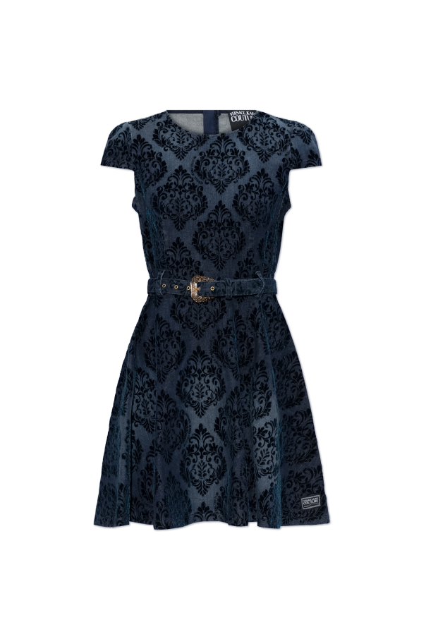 Versace Jeans Couture Dress with velvet pattern