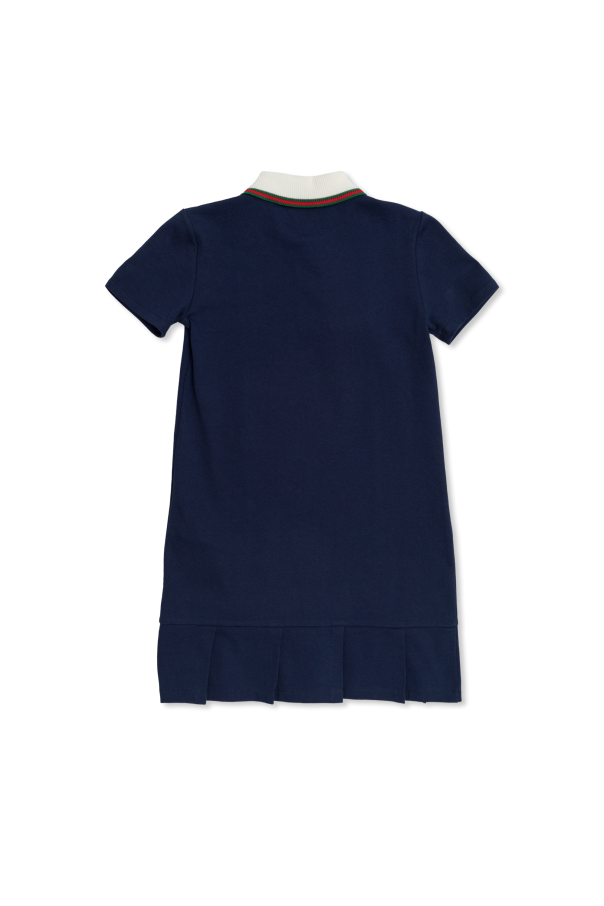 Gucci Kids Cotton dress with embroidered logo