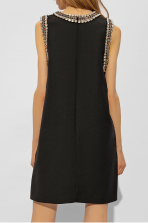 Gucci Short dress with shimmering crystals