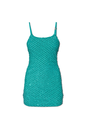 Short dress with appliqués
