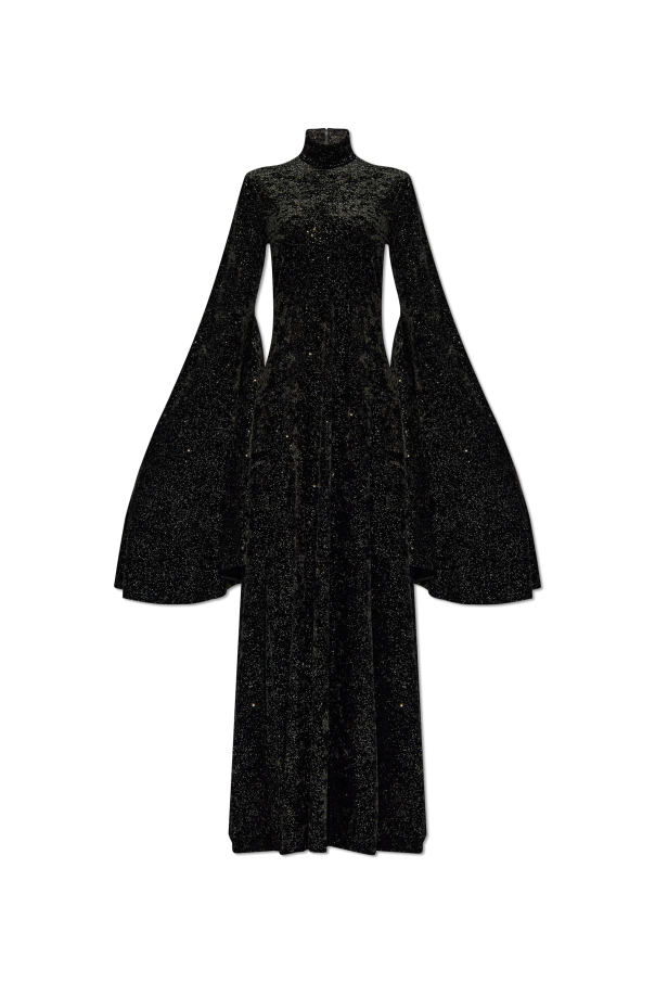 Balenciaga Sukienka z brokatowym wykończeniem