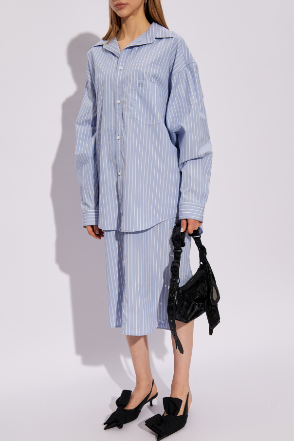 Balenciaga Double-layered shirt dress