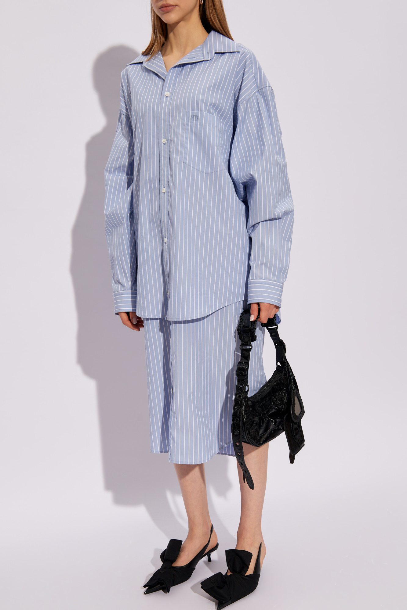 Balenciaga Double-layered gym shirt dress