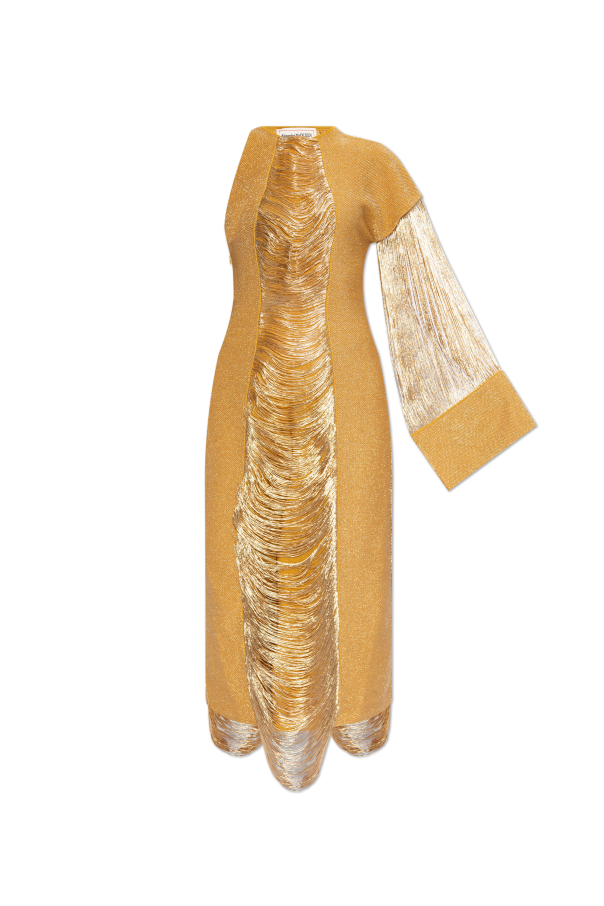 Sukienka z frędzlami od Alexander McQueen