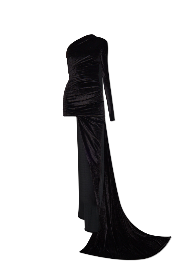Balenciaga Długa sukienka o asymetrycznym kroju