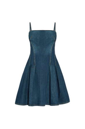 Flared denim dress