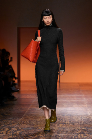 Bottega Veneta Wool dress with stand-up collar