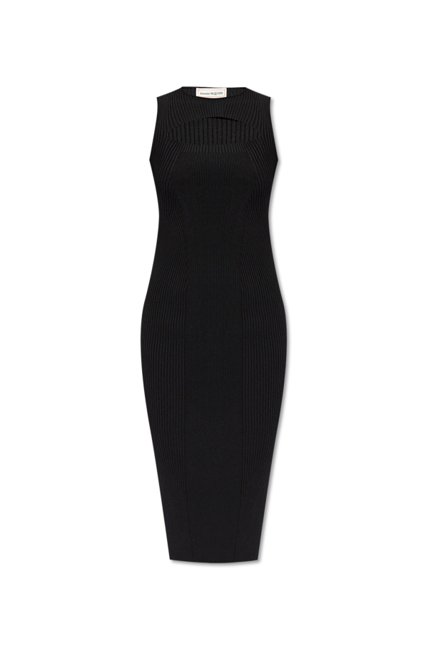 Alexander McQueen Prążkowana sukienka