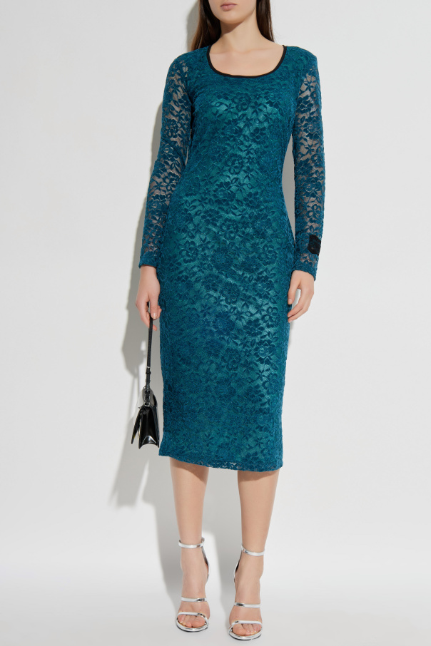Versace Jeans Couture Lace dress with long sleeves
