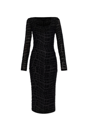 Monogram dress with a velvet finish od Versace Jeans Couture