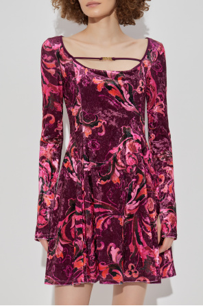 Versace Jeans Couture Velvet dress with long sleeves