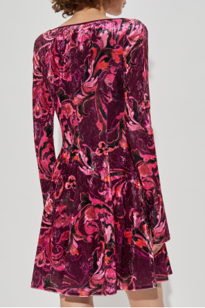 Versace Jeans Couture Velvet dress with long sleeves