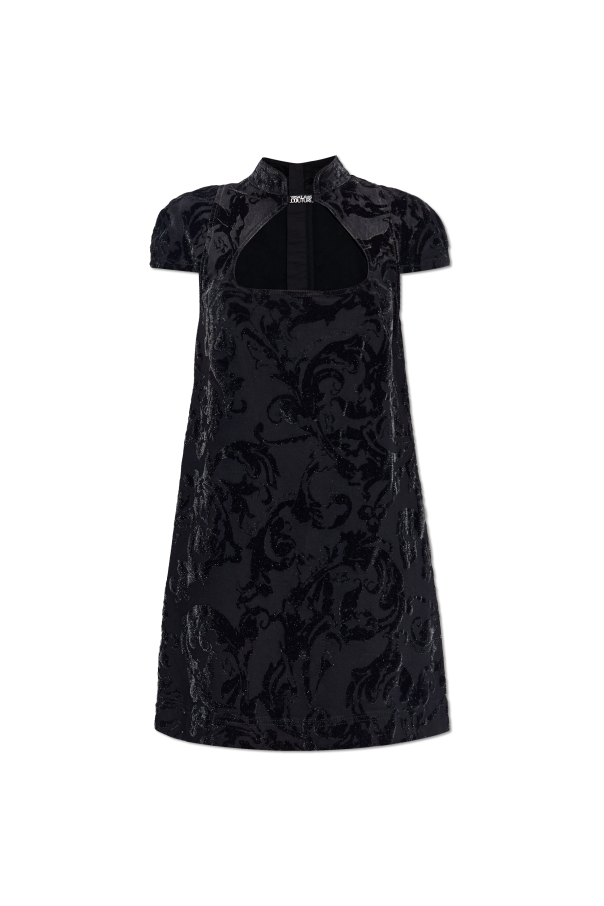 Dress with a velvet pattern od Versace Jeans Couture