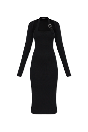 Geripptes, figurbetontes Kleid