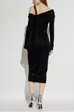 Versace Jeans Couture Velvet off-shoulder dress