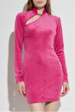Versace Jeans Couture Velvet dress with turtleneck