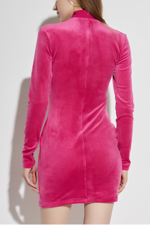 Versace Jeans Couture Velvet dress with turtleneck