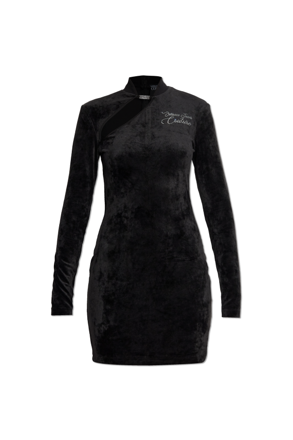 Velvet dress with turtleneck od Versace Jeans Couture