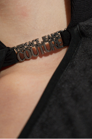 Versace Jeans Couture Velvet dress with turtleneck