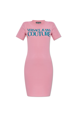 Dress with printed logo