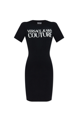 Dress with printed logo