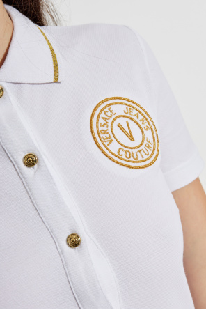 Versace Jeans Couture Vestido tipo polo con logo bordado