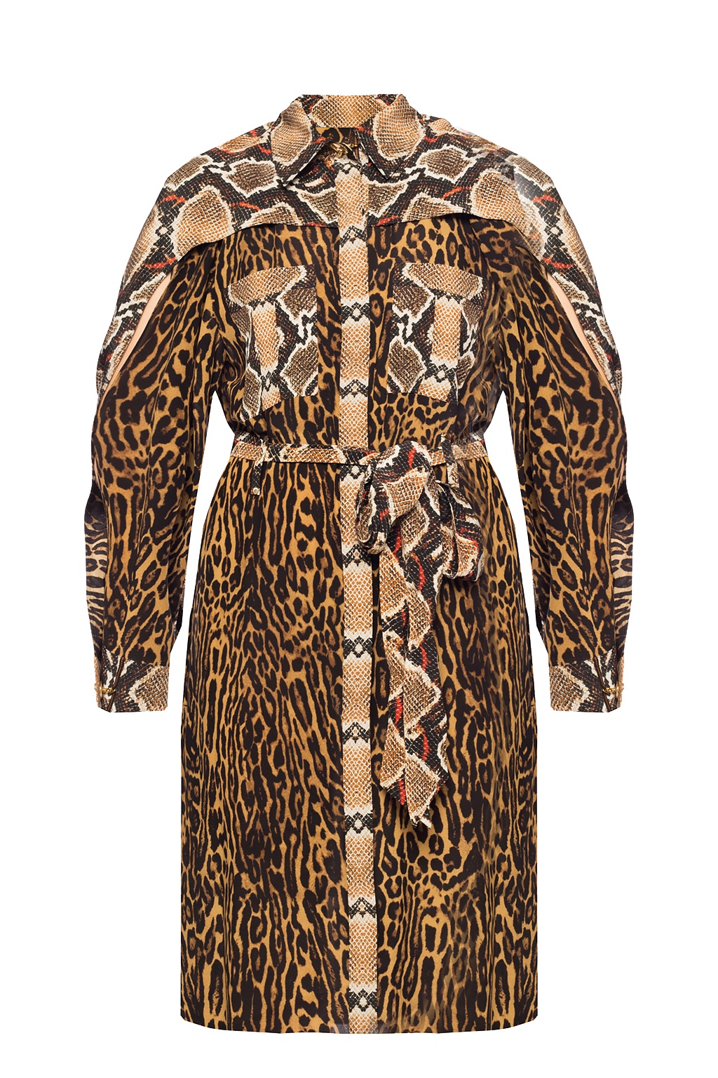 Brown Leopard-printed dress Burberry - Vitkac GB