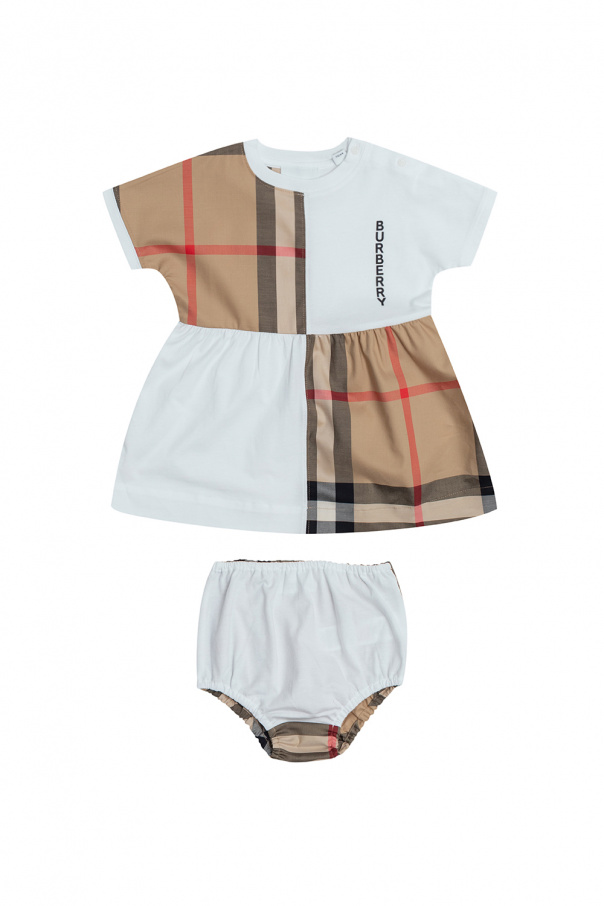 burberry Axelremsv Kids Checked dress