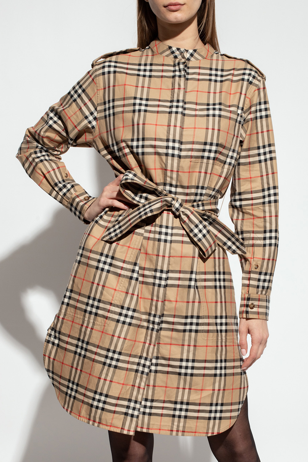 Burberry ‘Aurelia’ dress with standing collar