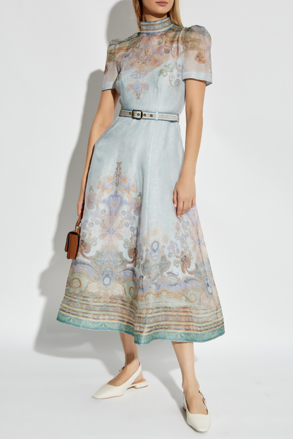 Zimmermann leg dress with belt