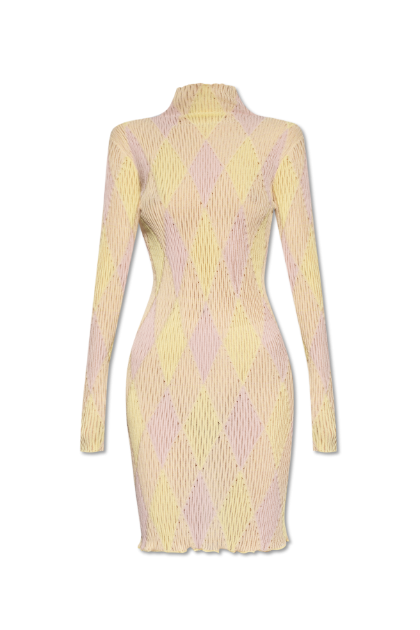 Burberry Dress with a Stand-Up Collar