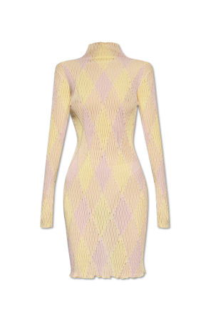 Dress with a Stand-Up Collar