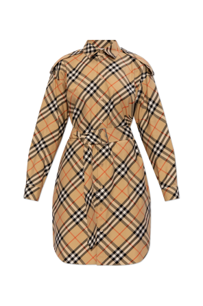 Sukienka ze wzorem w kratę od Burberry