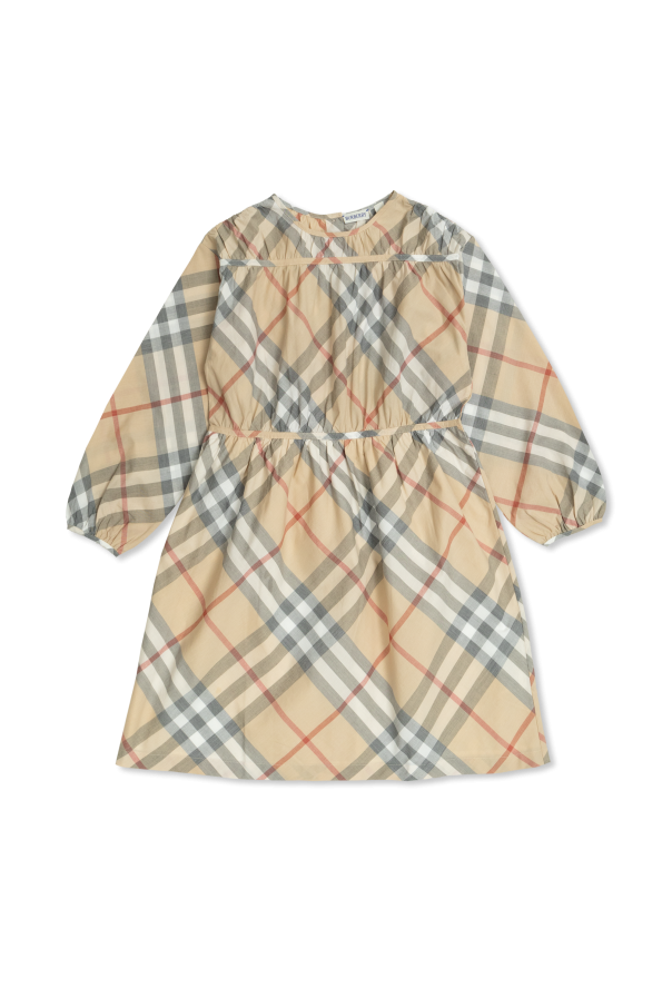 Burberry Kids Sukienka ze wzorem w karę