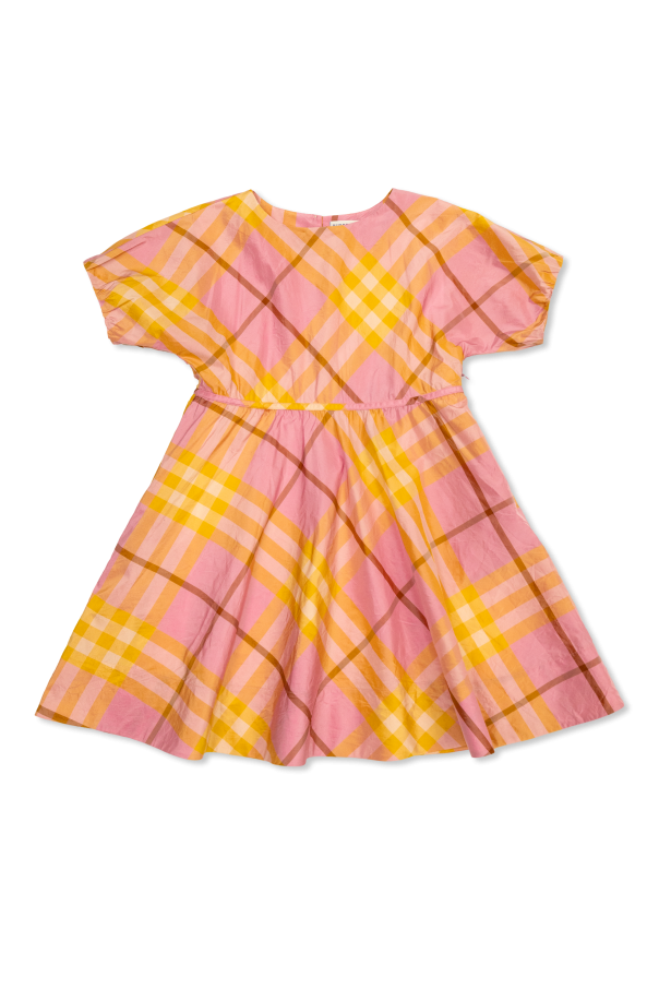 Burberry Kids Sukienka ze wzorem w kratę